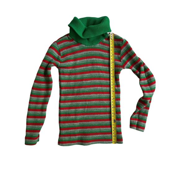 Vintage Italian Striped Stretch Turtleneck - Picture 2 of 5